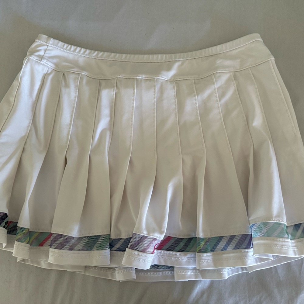 Lucky in Love White Silver Bubble Mini Skirt